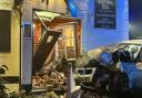 A car crashed into The Wortwell Bell near Harleston on Friday evening