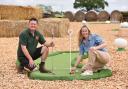 Henry and Victoria Cushing have created a mini golf course at their Norfolk farm Picture: Denise Bradley