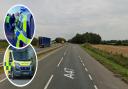 A section of the A47 near Dereham has been closed