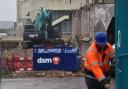 The demolition work at Anglia Square.