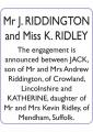 Mr J. RIDDINGTON and Miss K. RIDLEY