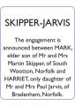 MARK SKIPPER and HARRIET JARVIS