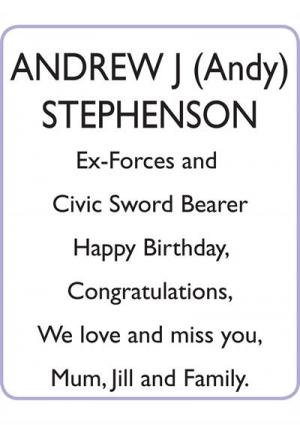 ANDREW J (Andy) STEPHENSON