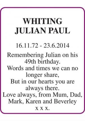 JULIAN PAUL WHITING