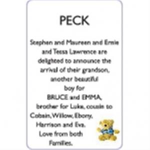 BRUCE and EMMA PECK