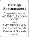 Marriage Announcement