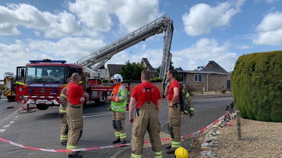 'Fierce' fire rips through two homes in west Norfolk village 