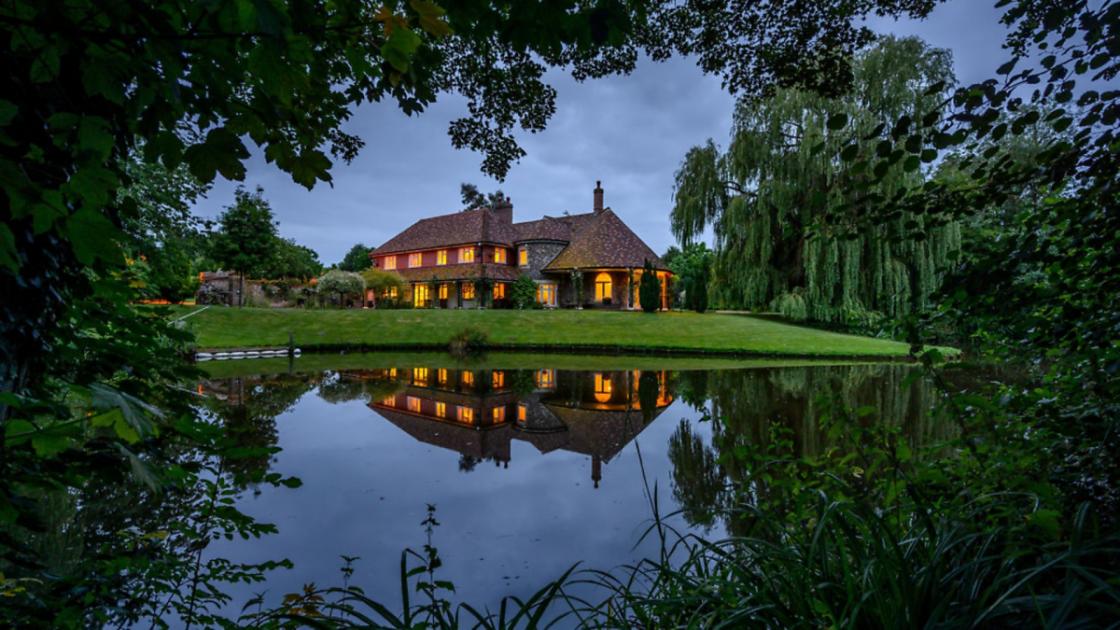 See inside this £1.3m country home with quirky circular rooms and its own private lake 