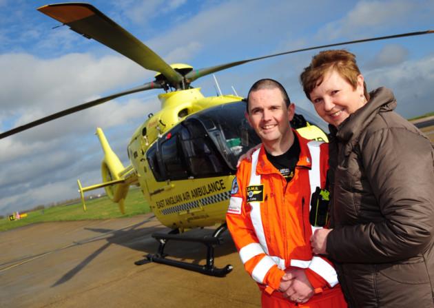 Family's thank you to air ambulance paramedic after dramatic Cromer car park rescue 