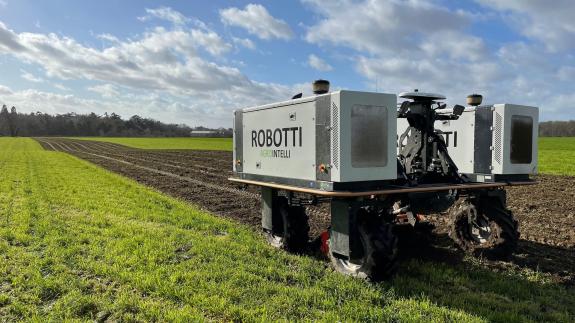Eastern Daily Press: The Robotti autonomous tractor, designed by Danish firm Agrointelli, is being trialled in East Anglia Eastern Daily Press: The Robotti autonomous tractor, designed by Danish firm Agrointelli, is being trialled in East Anglia