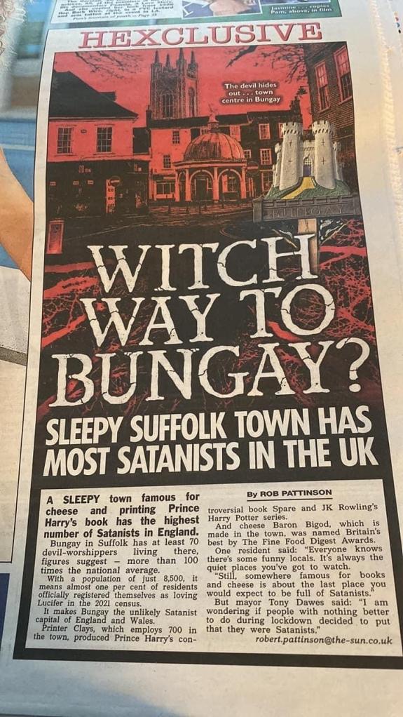 Eastern Daily Press: The Sun teased the Satanist story on the front Eastern Daily Press: The Sun teased the Satanist story on the front