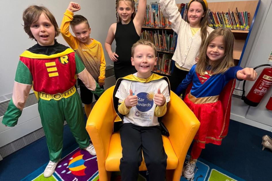 Hopton’s Finnie Engleton joins superheroes at school event