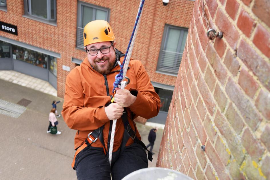 Why I abseiled on the Forum in Norwich for Norfolk Mind