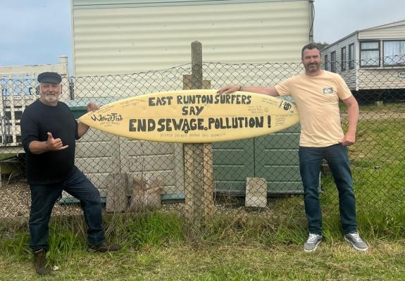 Eastern Daily Press: Darren Veal, right, with Robert Brownsell, a fisherman and one of the pioneers of surfing in East Eastern Daily Press: Darren Veal, right, with Robert Brownsell, a fisherman and one of the pioneers of surfing in East