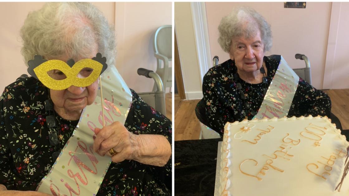 Jean Neale turns 100 in Norfolk care home Beauchamp House 