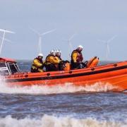 Hunstanton RNLI lifeboat was launched to help kite surfers in difficulty. Picture: RNLI