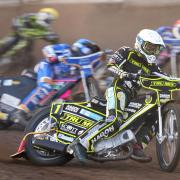 Jason Doyle on his way to victory in the opening heat.