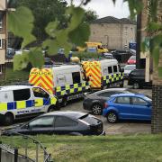 Norfolk police raiding a property in Heathgate, Norwich as part of Operation Gravity. Picture: Archant