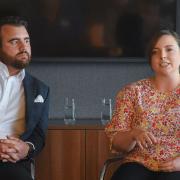 Sam Palmer of Lovewell Blake and Hannah Smith of Anglia Capital Group spoke at the Future 50 funding event held in Norwich