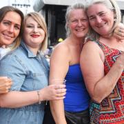 Ready to enjoy the Bryan Adams concert at Blickling, from left, Lorraine Samwell, Laura Browne, Carlene Fenn, and Jean Whiting, from Norwich.