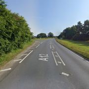 A motorcyclist has been taken to hospital with serious injuries after a crash on the A12 at the weekend