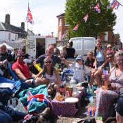 People enjoying the Queen's Platinum Jubilee in Fakenham