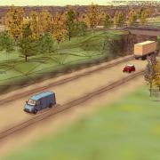 An artist's impression of the Long Stratton bypass