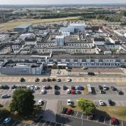 A bird\'s eye view of the James Paget University Hospital in Gorleston