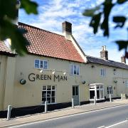Green Man in Rackheath. The pub has a large beer garden.