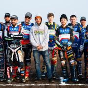 Lewis Kerr, centre, with all of the riders who took part in his testimonial meeting