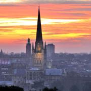 4. The timeless view of Norwich from Britannia Road is even more magical at sunset.