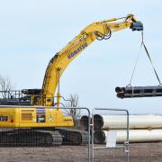 The Lowestoft pipeline relocation scheme is continuing.