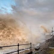 Huge waves at Cromer seafront during Storm Corrie's high winds on Monday, January 31.