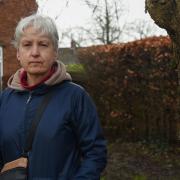 Ursula Harte of Longbow Close in Norwich is worried about a tree falling on her flat