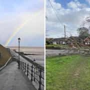 Here is a look back at the day's events of when Storm Eunice caused chaos across Norfolk and Waveney