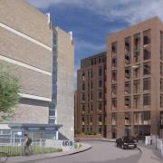 A CGI image of the new student accommodation which could be built in Rouen Road, Norwich. Pic: Crosslane Student Developments