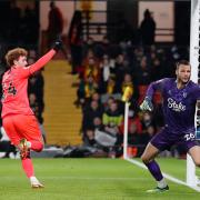 Josh Sargent scores his first in a 3-0 Premier League win for Norwich City at Watford