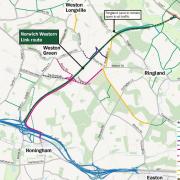 Norwich Western Link route