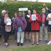 Great Yarmouth and Waveney Pride join members of Norfolk Lab who use the facilities at The Old Hall in Sea Palling to hold a peaceful protest against homophobic and transphobic messages.
Byline: Sonya Duncan