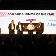 Caribbean Blinds accept the Scale-Up Business of the Year award at the Suffolk Business Awards 2021