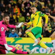 Max Aarons was denied by Jose Sa with Norwich City's best chance of the first half in a 0-0 Premier League draw against Wolves