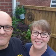 Mark and Melanie Drury of Stowmarket. Mark's life was saved by the East Anglian Air Ambulance team