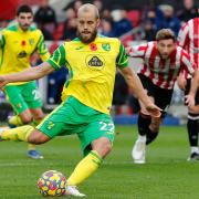 Teemu Pukki slots a match winning penalty in Norwich City's 2-1 Premier League victory at Brentford