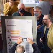 Locals explore the Norwich East Masterplan regeneration proposals at a public meeting at Carrow Abbey