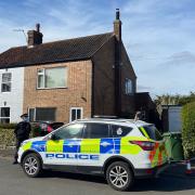 Police at a house in Yarmouth Road, Kirby Cane, after a man was arrested for attempted murder.