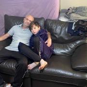 Niall (left) and his son Gary are facing sleeping rough come August 20. Currently, they are sleeping on a mattress and sofa in Niall's other son's flat