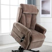 The Georgia lift and rise chair, available from Aldiss, uses a dual motor to help the user sit down and stand up with ease