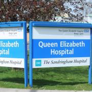 The Queen Elizabeth Hospital, King's Lynn, where staff could soon be given home testing kits for Covid-19