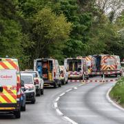 The A12 was closed in both directions following a gas leak at Wangford.