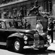 Princess Elizabeth visits the city to open the Norwich Festival, accompanied by the Lord Mayor, Eric Hinde, in 1951.